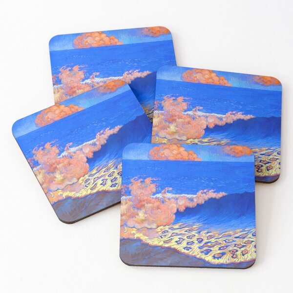 Item preview, Georges Lacombe - Blue Seascape, Wave Effect designed and sold by ArtExpression.