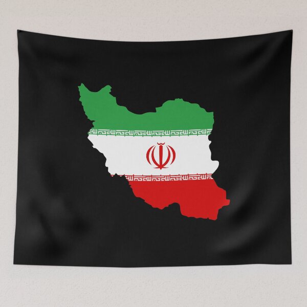 Item preview, Flag Map of Iran designed and sold by feether-store.