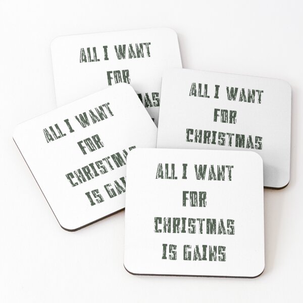 Item preview, All I Want For Chrsitmas Is Gains Dark Green Version designed and sold by Lunarweave.