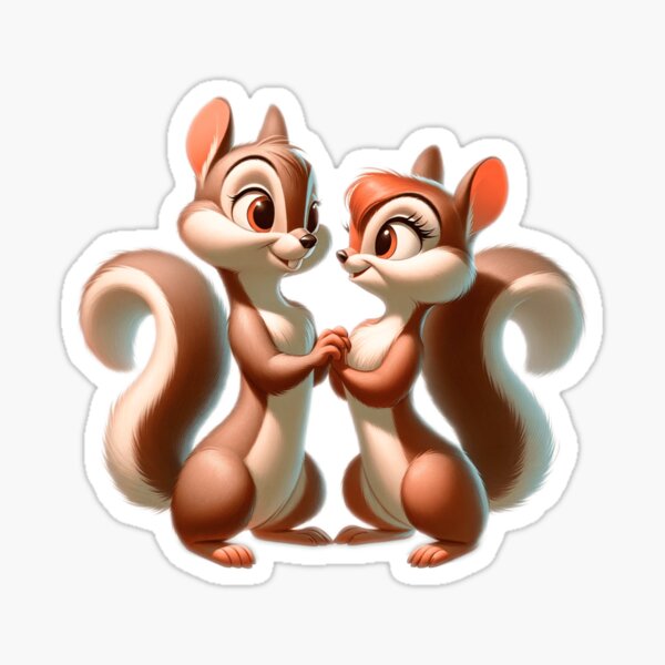 Aperçu de l'œuvre Écureuils Amoureux - Illustration Printanière de la Saint-Valentin créée et vendue par Veteme.