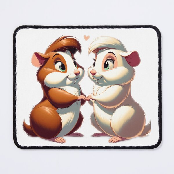 Item preview, Loving Guinea Pigs - Cute Valentine's Day Illustration designed and sold by Veteme.