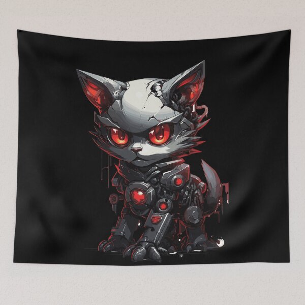 Item preview, Cyberpunk Robot Cat designed and sold by EternalDelight1.