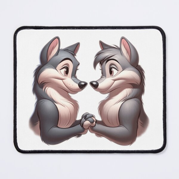Item preview, Loving Wolves - Lupine Valentine's Day Illustration designed and sold by Veteme.