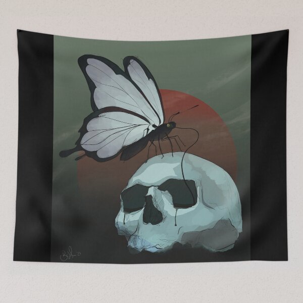 Item preview, Death Butterfly And Skull Art designed and sold by Skull Fern.