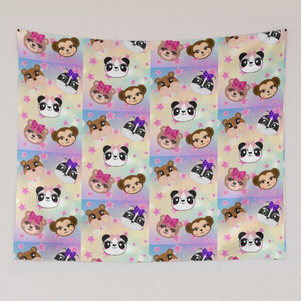 Item preview, Pastel Dreams: Cartoon Animals under Rainbow Skies" designed and sold by DarlingsTees.