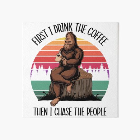 Artikel-Vorschau von Bigfoot trinkt Kaffee, designt und verkauft von DesignsByRBK.