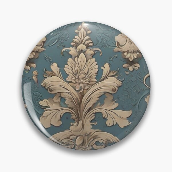 Item preview, Blue Brown Damask designed and sold by artbyterriwatts.