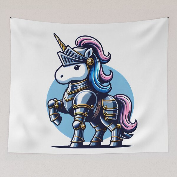 Item preview, Unicorn Knight Ready for Battle designed and sold by ThoriumInk.