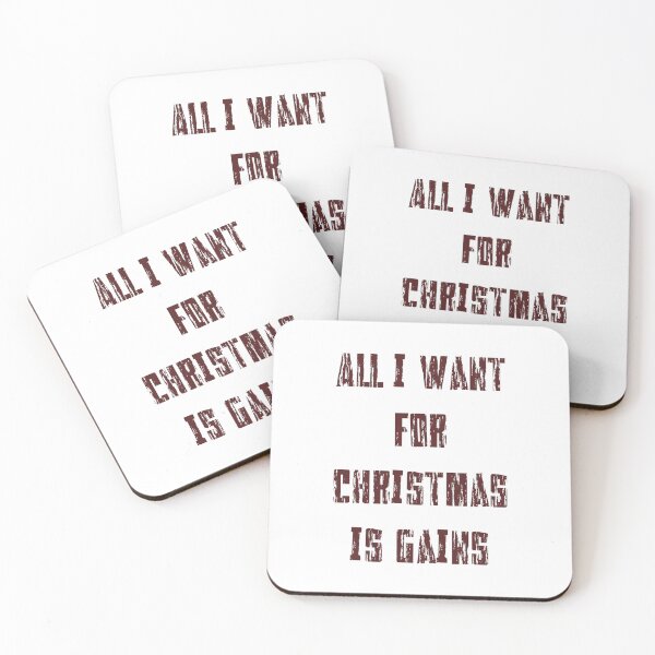 Item preview, All I Want For Chrsitmas Is Gains Dark Red Version designed and sold by Lunarweave.