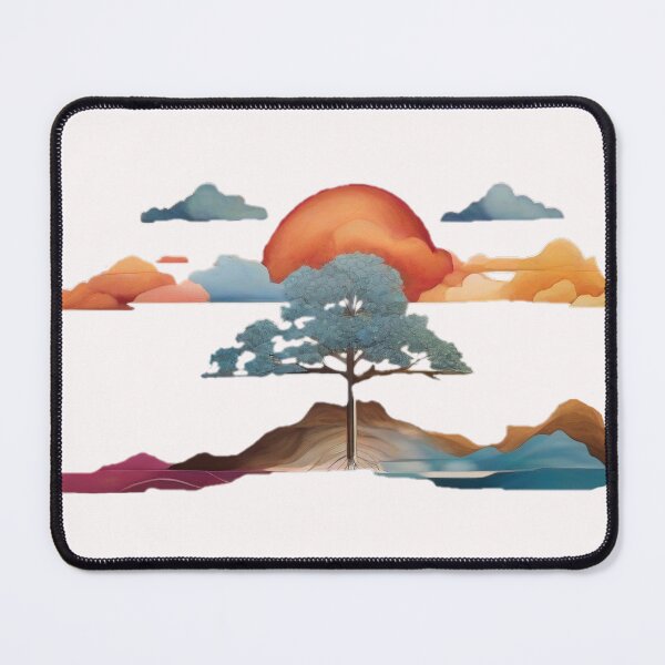 Item preview, Sunset Behind of Clouds and Heights and Tree, Colorful designed and sold by TheGaliga.