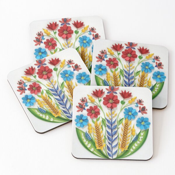 Item preview, Regional paper cutting, featuring spring flowers, folk art from. designed and sold by Ewa Stęplewska.