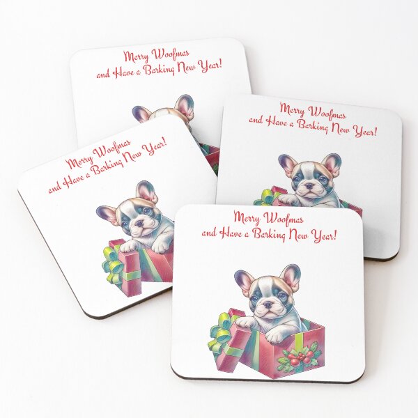 Item preview, Funny Merry French Bulldog  For Dog Lovers | Merry Woofmas and have a Barking New Year!  designed and sold by TheMostLikely.