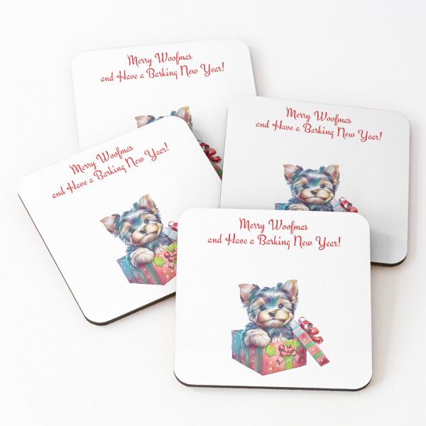 Item preview, Funny Yorkshire Terrier Puppy For Dog Lovers | Merry Woofmas and have a Barking New Year!  designed and sold by TheMostLikely.