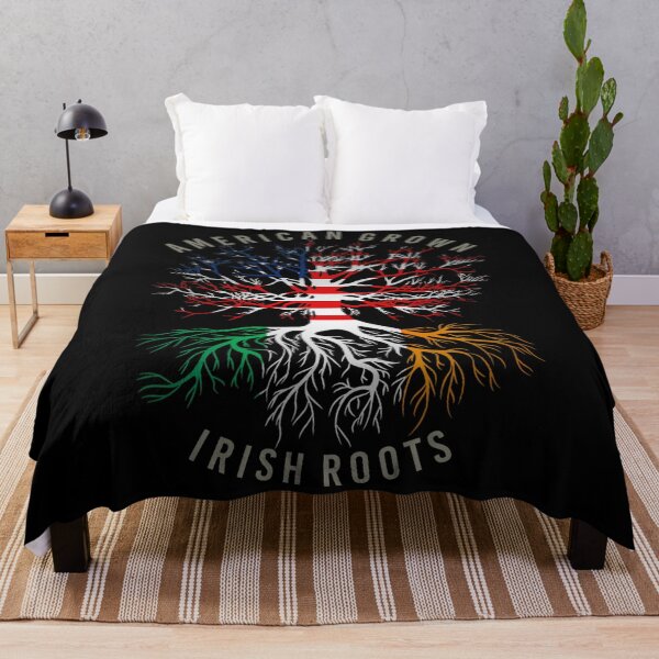 Item preview, American Grown Irish Roots USA Ireland Flag Heritage Tree designed and sold by BalladOfZeus.