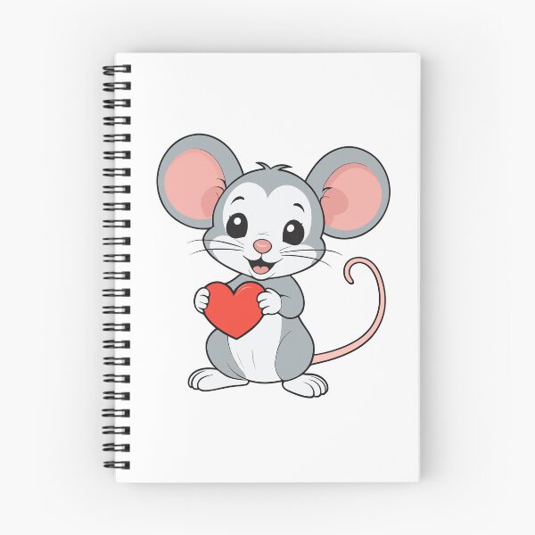 Item preview, Cute Mouse holding a love symbol designed and sold by MamikonarsRB.