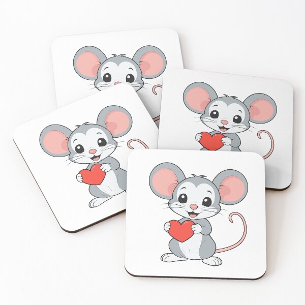 Item preview, Cute Mouse holding a love symbol designed and sold by MamikonarsRB.