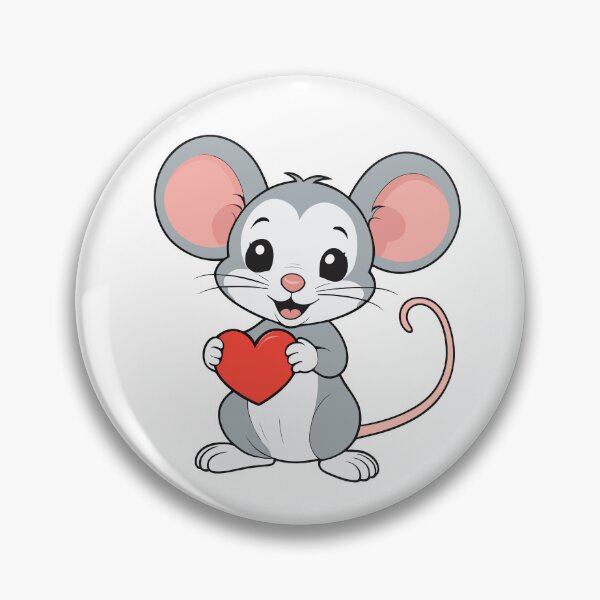Item preview, Cute Mouse holding a love symbol designed and sold by MamikonarsRB.