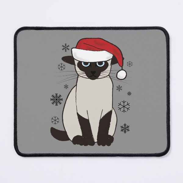 Item preview, Siamese Santa Funny Humorous Christmas Kitty Cat designed and sold by siamesestore.