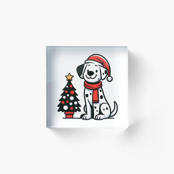 Aperçu de l'œuvre Dalmatien's Yuletide Glee : à côté du sapin de Noël créée et vendue par EpicPaws.