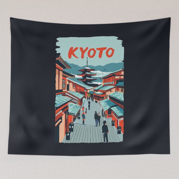Item preview, A Vintage Travel Art of Kyoto - Japan  designed and sold by GoodOldVintage.