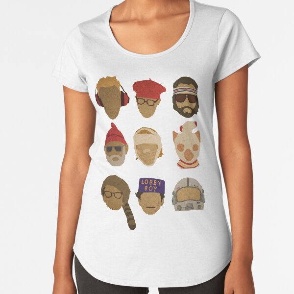 Wes Anderson's Hats Premium Scoop T-Shirt