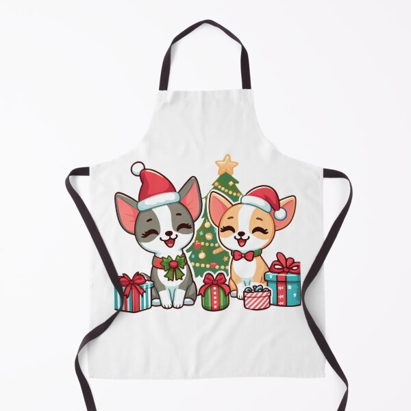 Item preview, Chihuahua Cheer: Double Delight by the Christmas Tree designed and sold by EpicPaws.