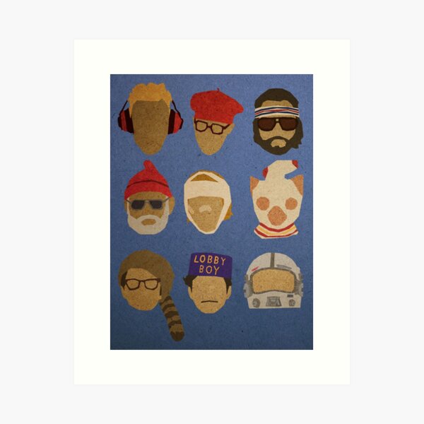 Wes Anderson's Hats Art Print