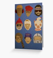 Wes Anderson's Hats Greeting Card