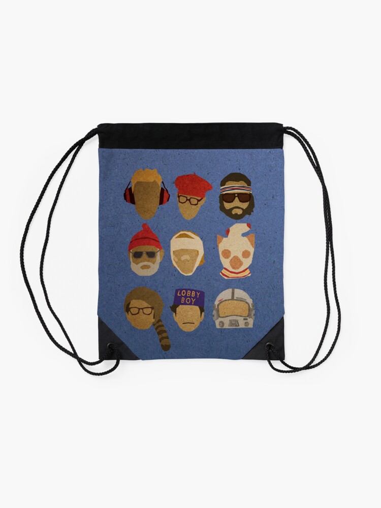Alternate view of Wes Anderson's Hats Drawstring Bag