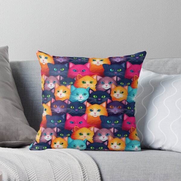 Item preview, Colorful Cat Faces designed and sold by ldrees895.