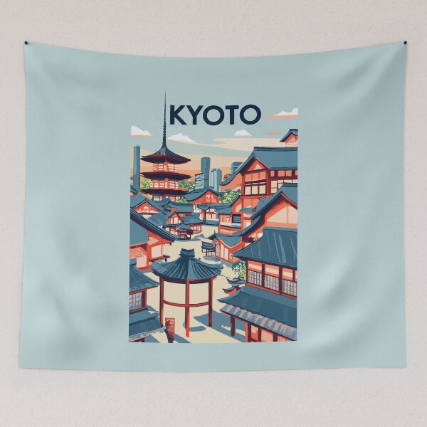 Item preview, A Vintage Travel Art of Kyoto - Japan  designed and sold by GoodOldVintage.