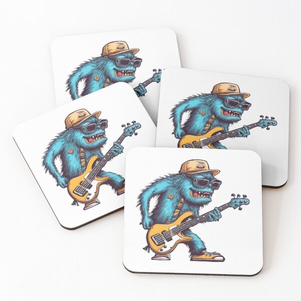 Item preview, INDI ROCK BLUE MONSTER – cool blue monster – guitarist blue monster – guitarist monster designed and sold by Musicians-world.