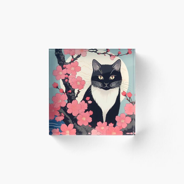Item preview, Neko Harmony: Retro Japanese Cat Delight for Feline Aficionados designed and sold by Catophile.