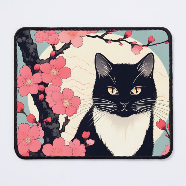 Item preview, Neko Harmony: Retro Japanese Cat Delight for Feline Aficionados designed and sold by Catophile.