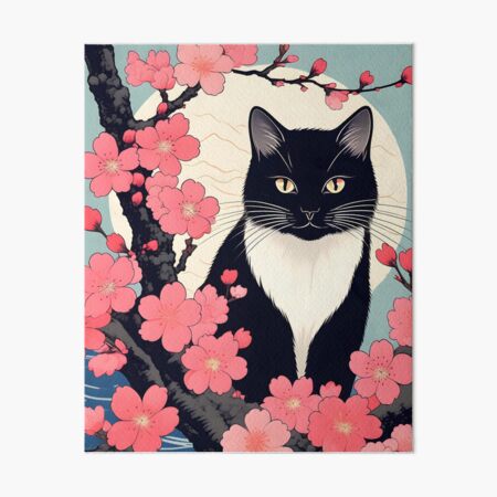 Item preview, Neko Harmony: Retro Japanese Cat Delight for Feline Aficionados designed and sold by Catophile.