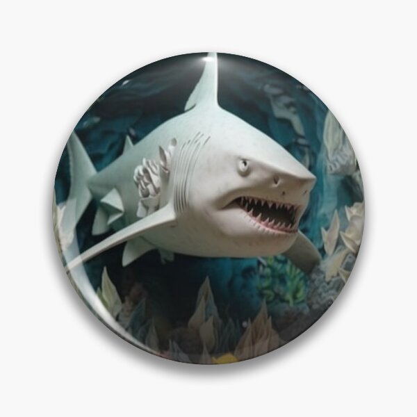 Item preview, 3D White Shark Art Surreal designed and sold by MINOSDESIGN.