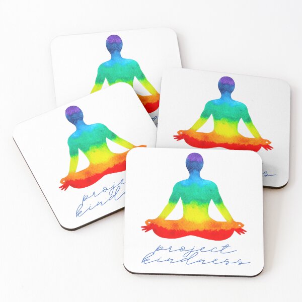 Item preview, Project Kindness - Mindfulness Meditation, Rainbow Yoga pose, lgbtqia designed and sold by abeautifulife.
