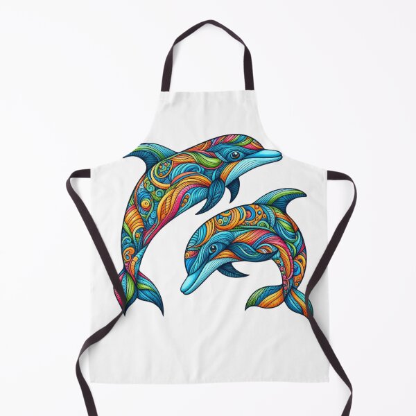 Item preview, Colorful Zentangle Dolphins designed and sold by AssortedWonders.