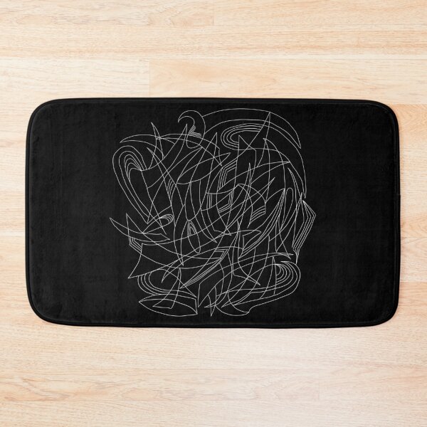 Item preview, Overlapping Shapes, Fine Liner Drawing, White on Black designed and sold by velvetearth.