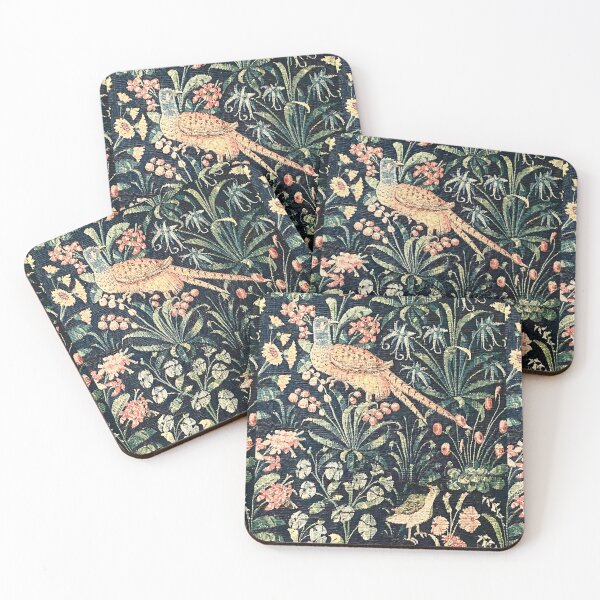 Item preview, Detail of Wild birds in an antique tapestry designed and sold by ricoflinn.