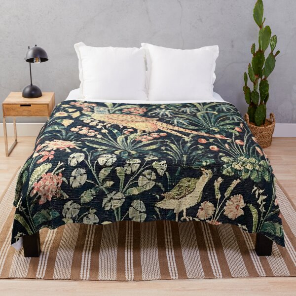 Item preview, Detail of Wild birds in an antique tapestry designed and sold by ricoflinn.