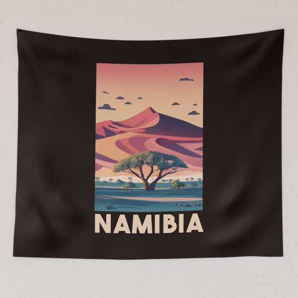 Item preview, A Vintage Travel Art of Namibia - Africa designed and sold by GoodOldVintage.