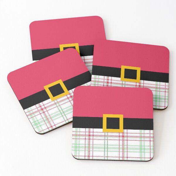Item preview, Christmas Santa Belt Buckle with Plaid designed and sold by Ink Rebellion.