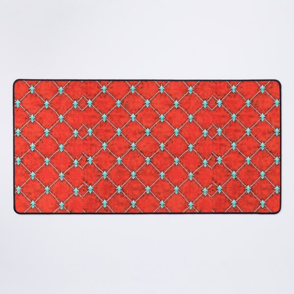 Item preview, French Empire Trellis Wallpaper Print (Scarlet/Blue) - Pattern designed and sold by CMooreWorx.