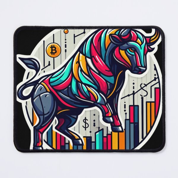 Item preview, Bitcoin Bull Charge: Crypto Market in Action designed and sold by Mechanical-Artt.