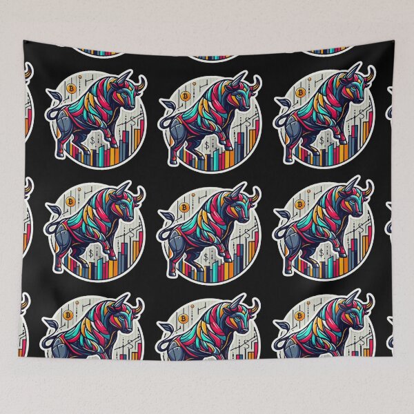 Item preview, Bitcoin Bull Charge: Crypto Market in Action designed and sold by Mechanical-Artt.