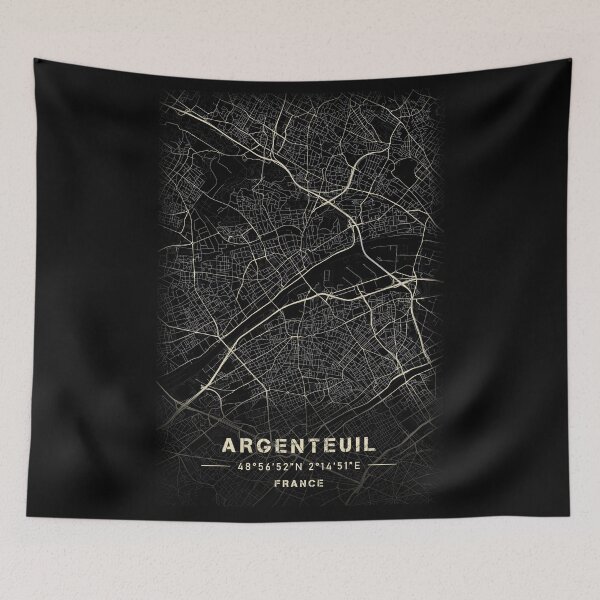 Item preview, Argenteuil Map Black and white designed and sold by Jerhus.