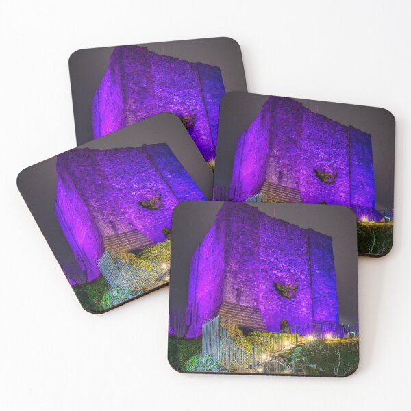 Item preview, Clitheroe Castle, Lancashire (Illuminated Purple) at Night designed and sold by Shafiq Khan.