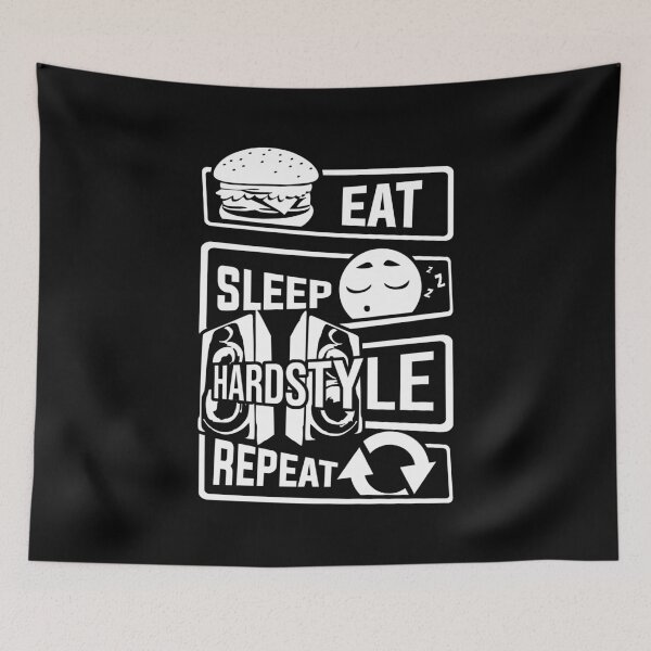 Item preview, Eat Sleep Hardstyle Repeat - Bass Party Dancing designed and sold by anziehend.