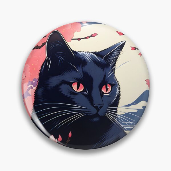 Item preview, japanese Black Cat designed and sold by Catophile.
